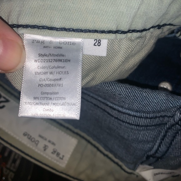 Rag & Bone Mid-rise boyfriend Jeans sz 28 - Picture 5 of 5